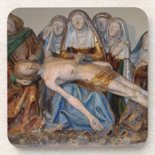 The Entombment 1490 painted stone detail 2 Coaster