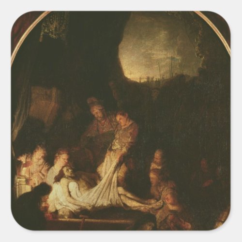 The Entombment c1639 Square Sticker