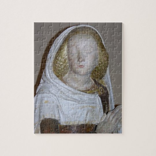The Entombment, detail of a female saint, 1490 (pa Jigsaw Puzzle