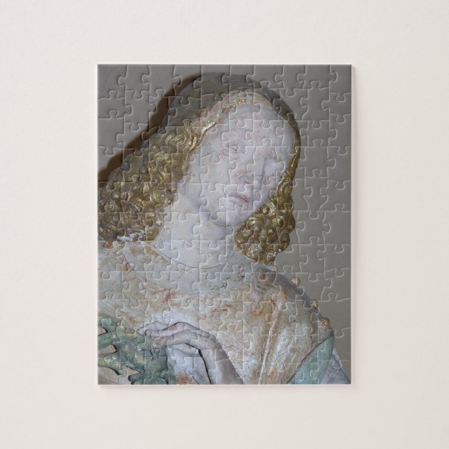 The Entombment, detail of a saint holding the crow Jigsaw Puzzle (Vertical)