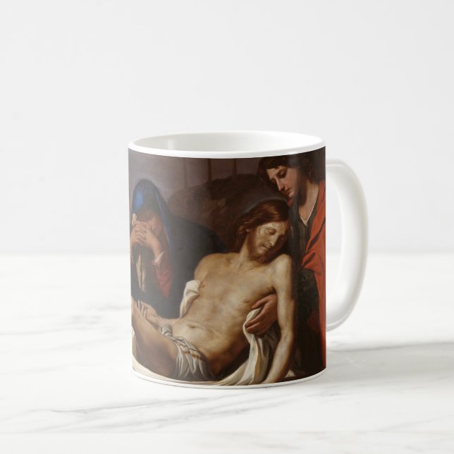 The Entombment – Guercino, 1656 Coffee Mug (Front Right)