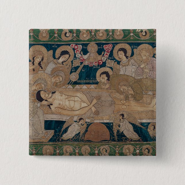 The Entombment, Moscow School, 1678 Pinback Button (Front)