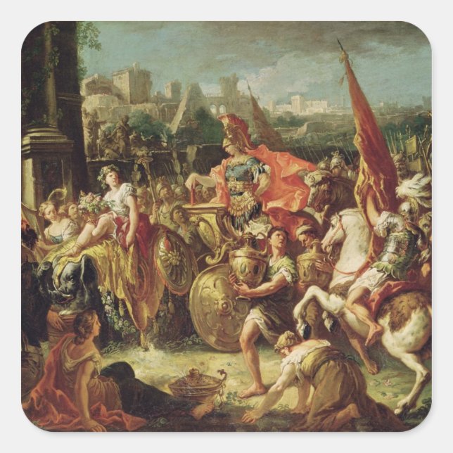 The Entrance of Alexander the Great Square Sticker (Front)