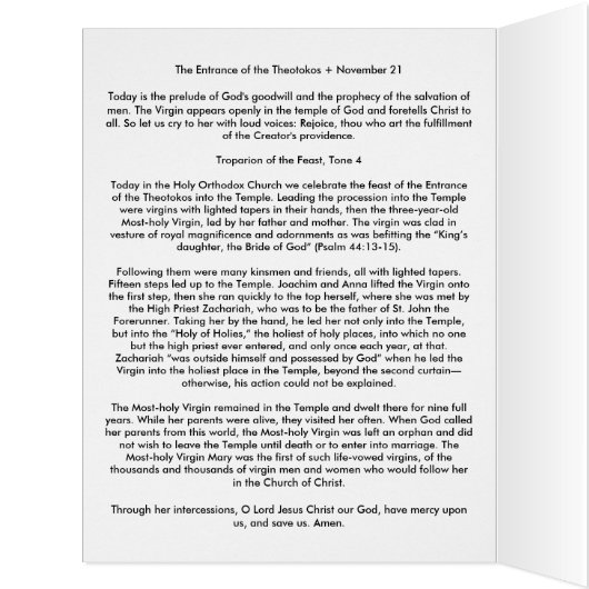 The Entrance of the Theotokos Icon (Inside (Left))