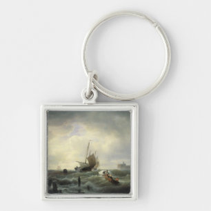 The Entrance to the Harbour at Hellevoetsluys Keychain