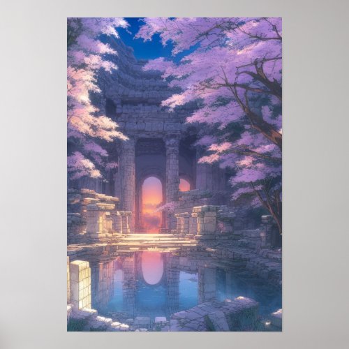 The Entrance to the Unknown Sunset View Poster