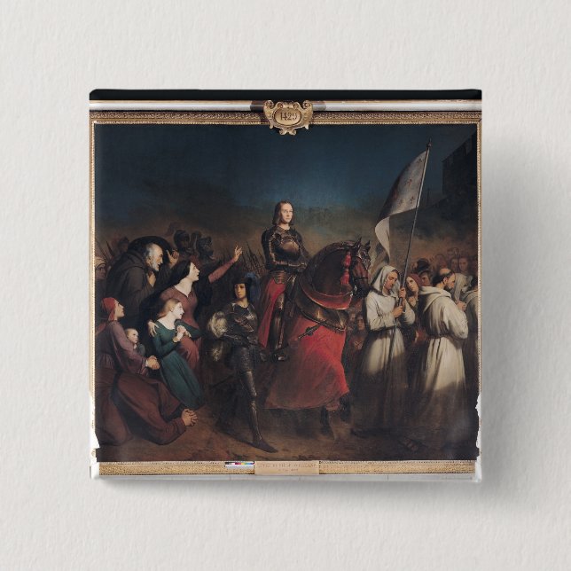 The Entry of Joan of Arc  into Orleans Pinback Button (Front)