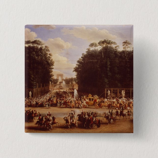The Entry of Napoleon and Marie-Louise Pinback Button (Front)