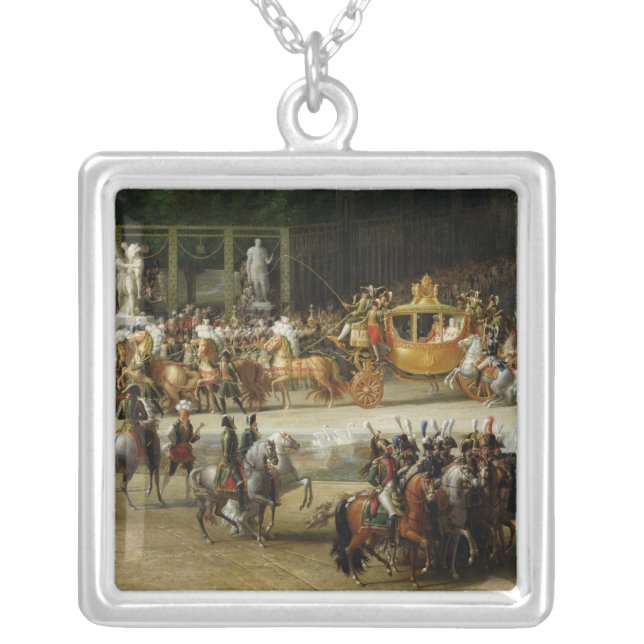 The Entry of Napoleon  and Marie-Louise Silver Plated Necklace (Front)