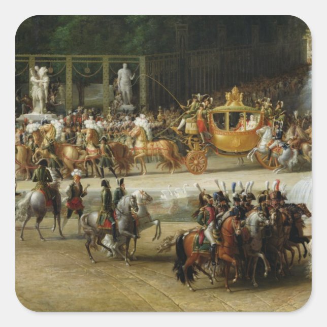 The Entry of Napoleon  and Marie-Louise Square Sticker (Front)