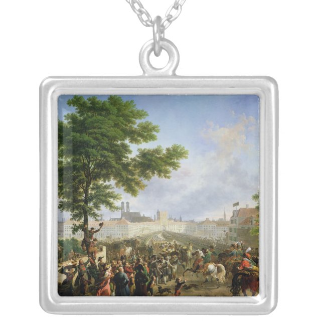 The Entry of Napoleon Bonaparte Silver Plated Necklace (Front)