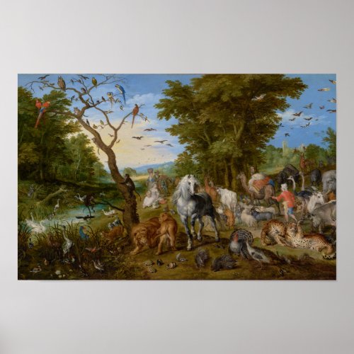 The Entry of the Animals into Noahs Ark 1613 Poster