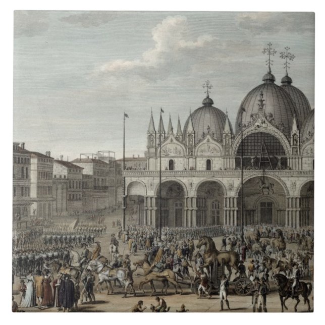 The entry of the French into Venice and the theft Tile (Front)