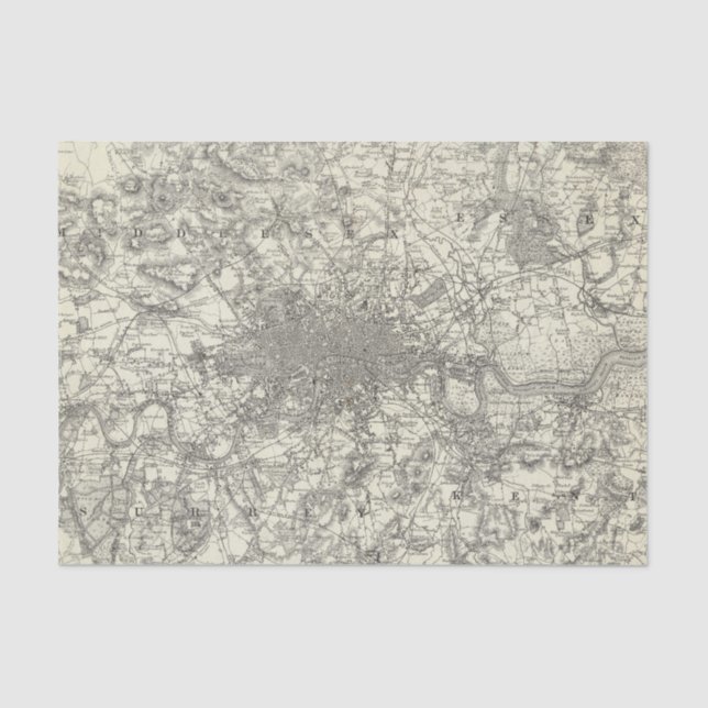 The Environs Of London Tissue Paper (Front)