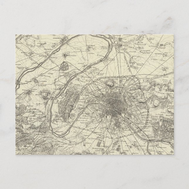 The Environs Of Paris Postcard (Front)