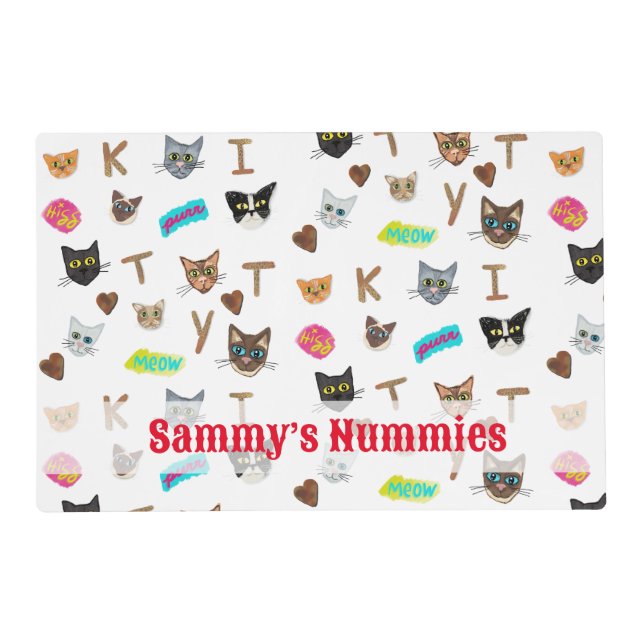The Epic Cat Heads Collection Placemat (Front)