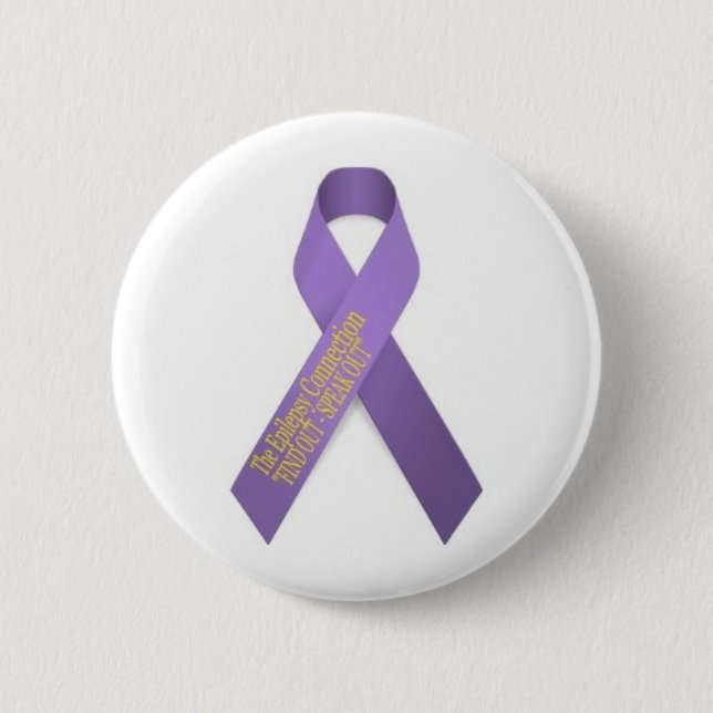 The Epilepsy Connection Ribbon Pinback Button (Front)