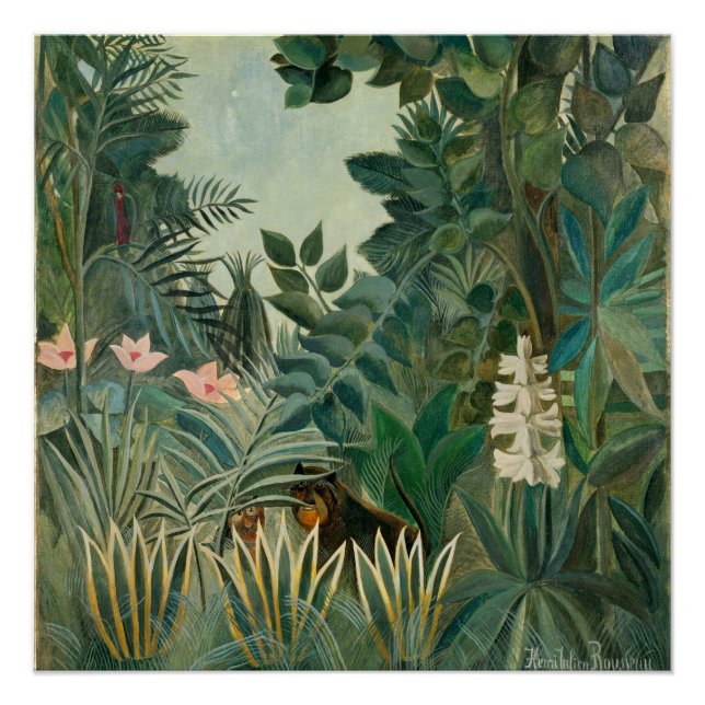 The Equatorial Jungle, 1909 (oil on canvas) Poster (Front)