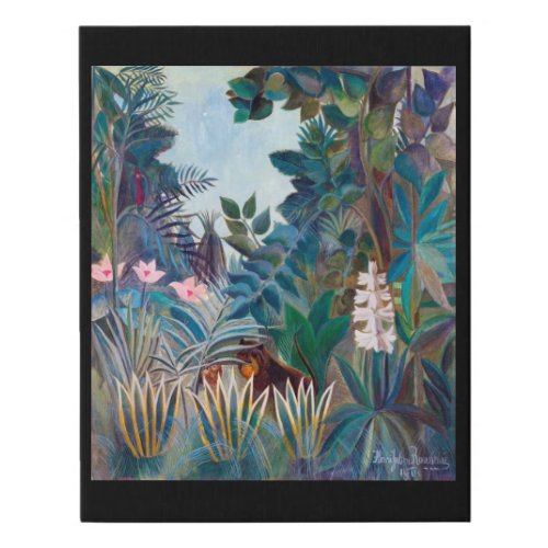 The Equatorial Jungle Rousseau Faux Canvas Print