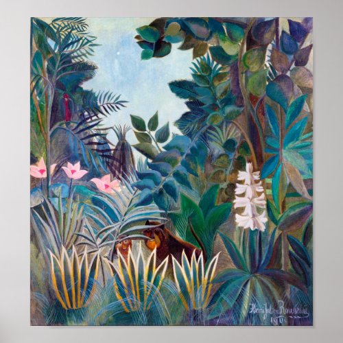 The Equatorial Jungle Rousseau Poster