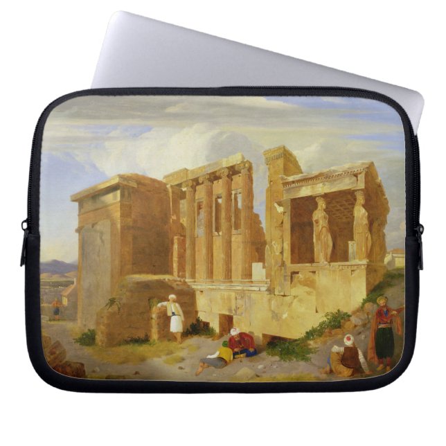 The Erechtheum, Athens, with Figures in the Foregr Laptop Sleeve (Front)