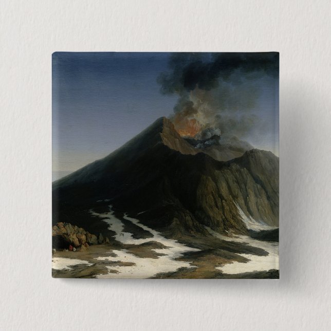 The Eruption of Etna Pinback Button (Front)