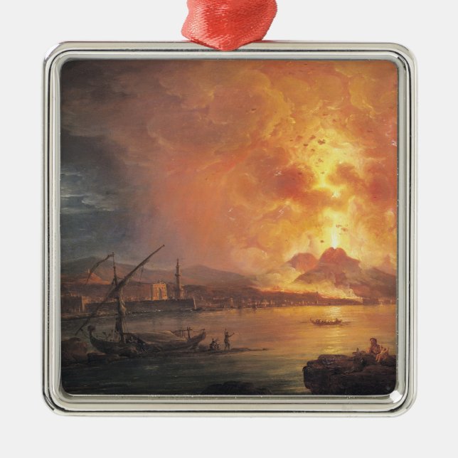 The Eruption of Vesuvius Metal Ornament (Front)