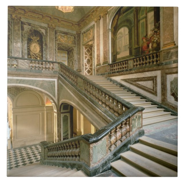 The Escalier de la Reine (Queen's Staircase) 1680 Ceramic Tile (Front)