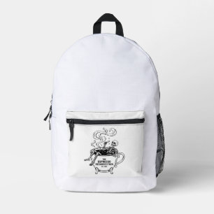 The Espresso Resurrection Funny Skeleton Coffee Printed Backpack