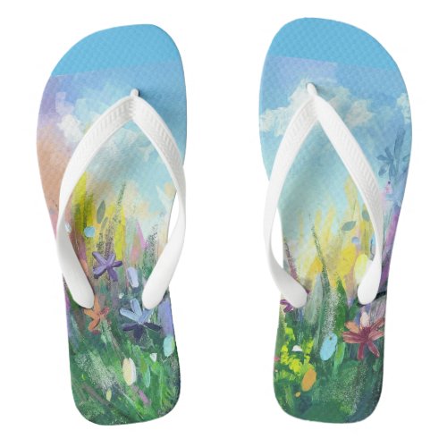 The essence of spring  flip flops