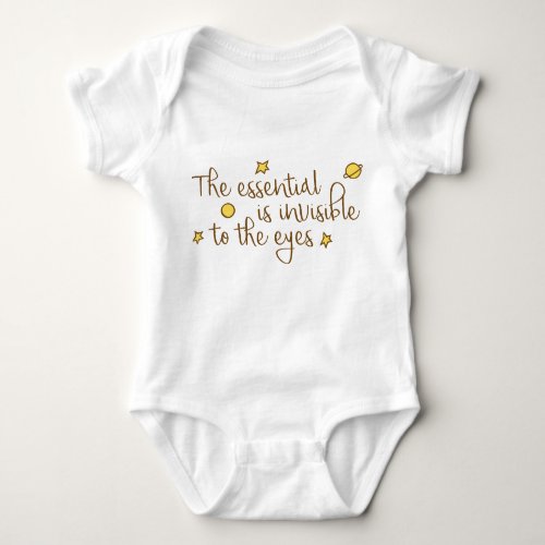 The essential is invisible to the eyes baby bodysuit
