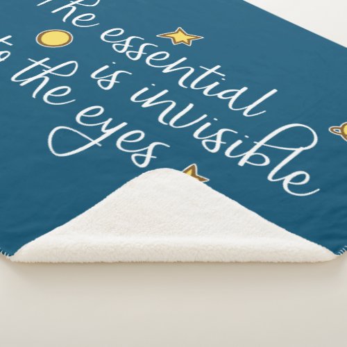 The essential is invisible to the eyes sherpa blanket