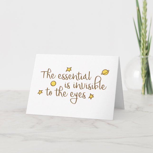 The essential is invisible to the eyes thank you card (Front)