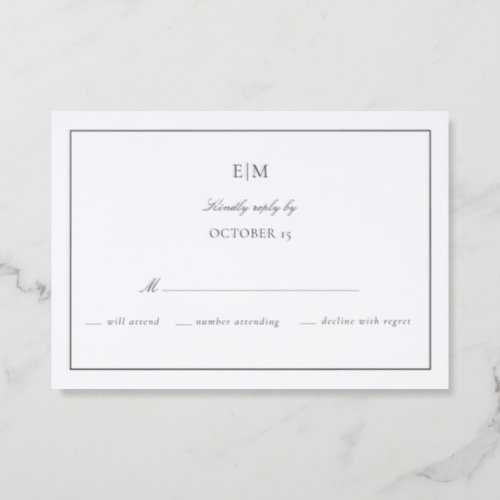 The Estate Monogram Suite | Elegant Script Wedding Letterpress RSVP Cards