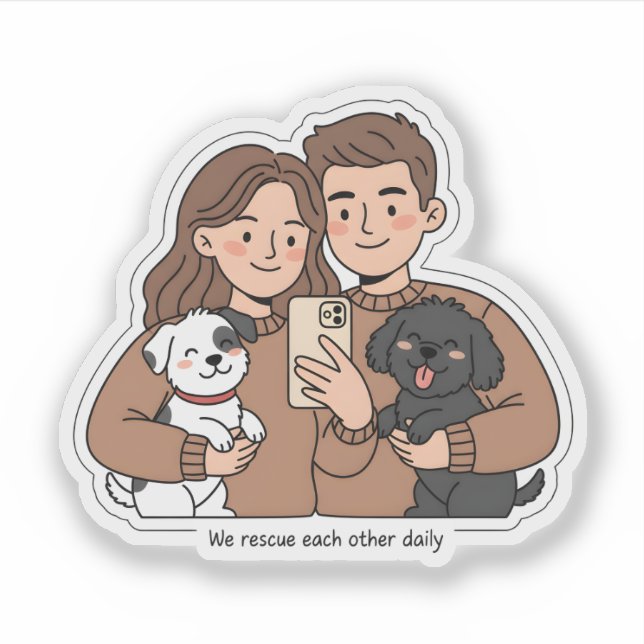 The Eternal Bond Couple & Pet Abundance Collection Sticker (Front)