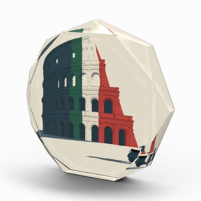 The "Eternal City" Octagonal Acrylic Award (Right)
