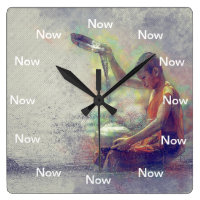 The Eternal Now Square Wall Clock