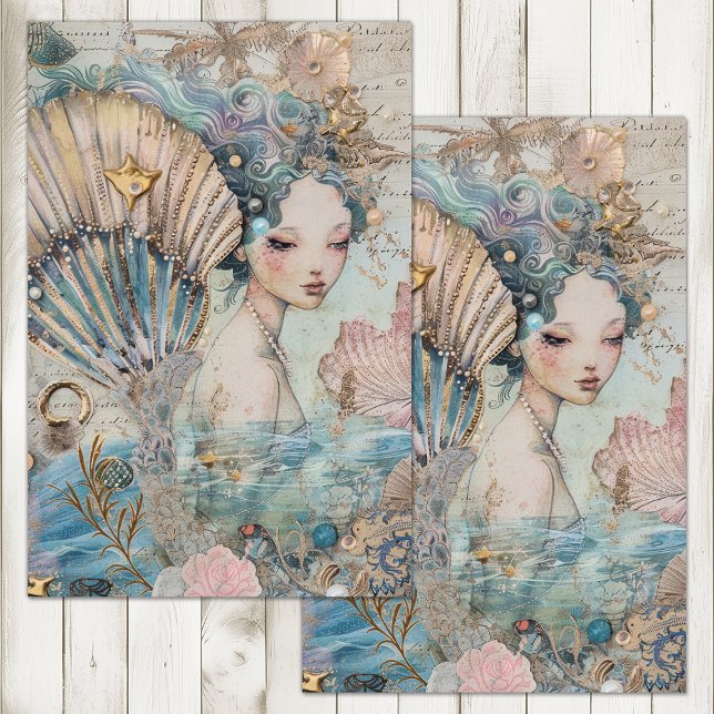 THE ETHEREAL MERMAID DECOUPAGE TISSUE PAPER (THE ETHEREAL MERMAID DECOUPAGE TISSUE PAPER)
