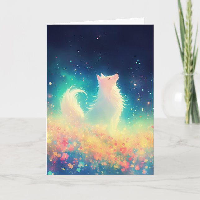 The Ethereal Wolf Night Song Card (Front)