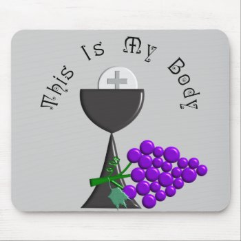 The Eucharist Chalice & Communion Host Gifts Mouse Pad by ProfessionalDesigns at Zazzle