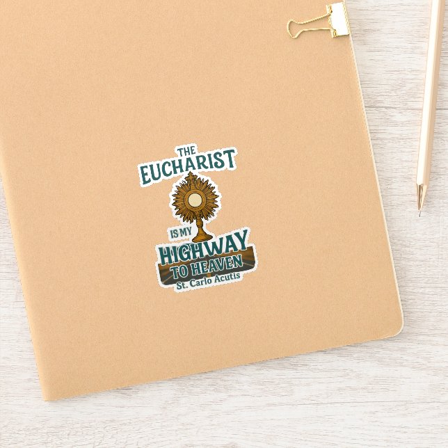 The Eucharist Is My Highway to Heaven Sticker (Notebook)