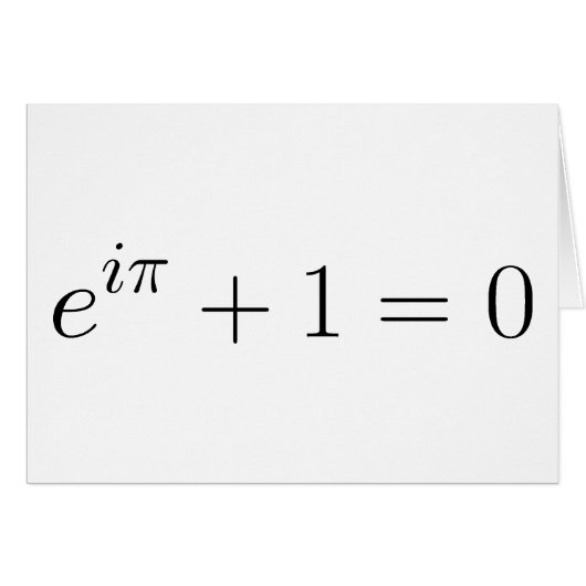 The Euler formula Cards (Front Horizontal)