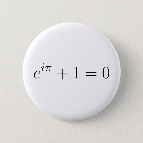 The Euler formula Pinback Button