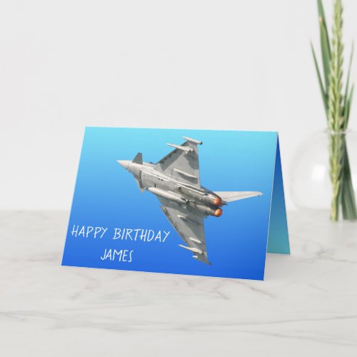 The Eurofighter Typhoon Birthday personalized Card