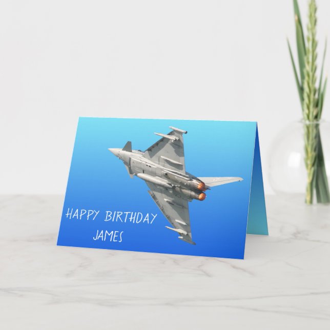 The Eurofighter Typhoon Birthday personalized Card (Front)