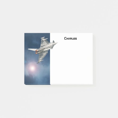 The Eurofighter Typhoon night sky personalized Post_it Notes