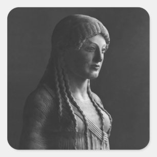 The Euthydikos Kore Square Sticker