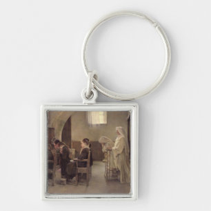 The Eve of the First Communion, before 1890 Keychain