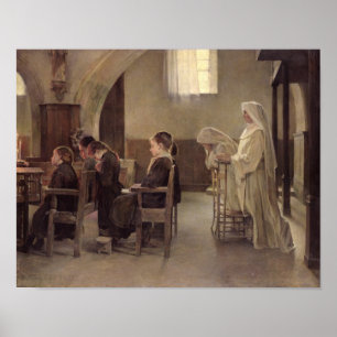 The Eve of the First Communion, before 1890 Poster