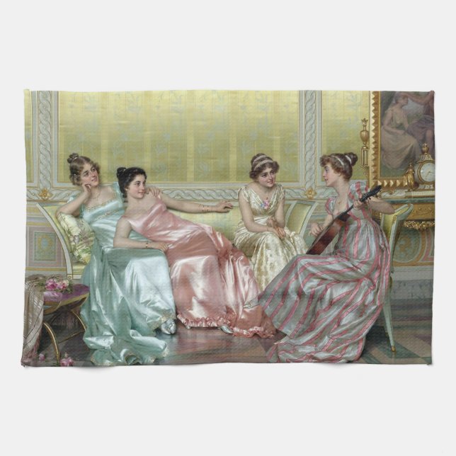 The Evening by Vittorio Reggianini Kitchen Towel (Horizontal)